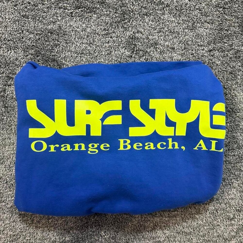 Surf Style Orange Beach Alabama Hoodie graphic baggy y2K size medium